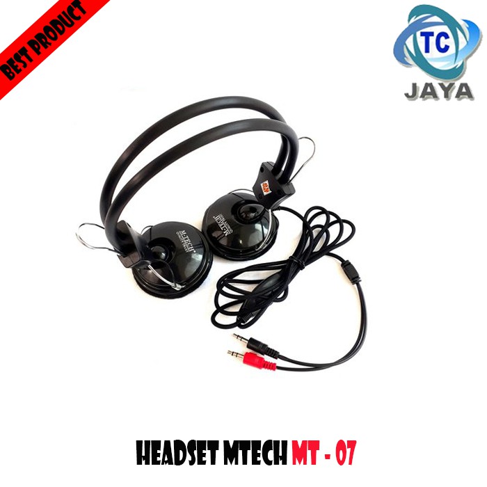 Headset Gaming Android PC Komputer Laptop MT-07 M-Tech Original