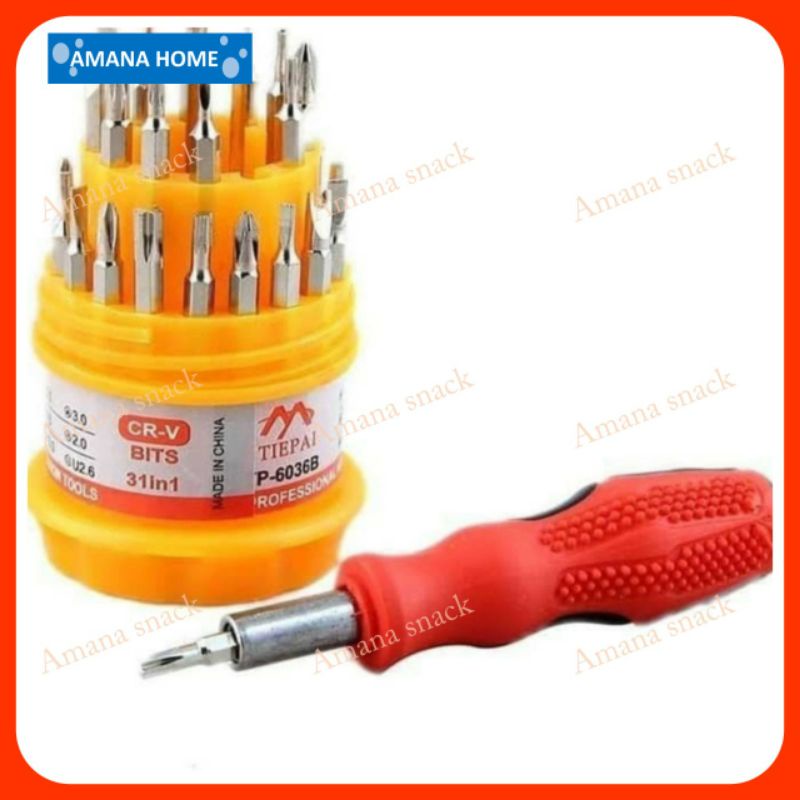 Obeng Set Multi 31 in 1 MINI Screwdriver Handphone Elektronik Laptop