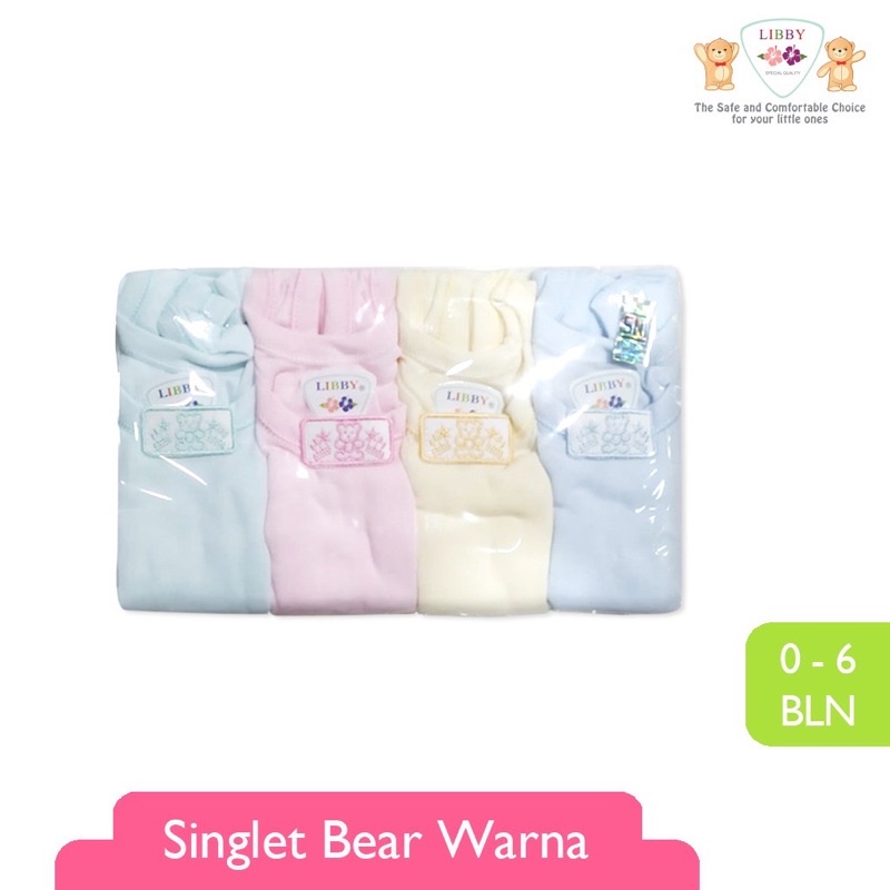 Libby Singlet Bear Putih/Singlet libby 1 pcs