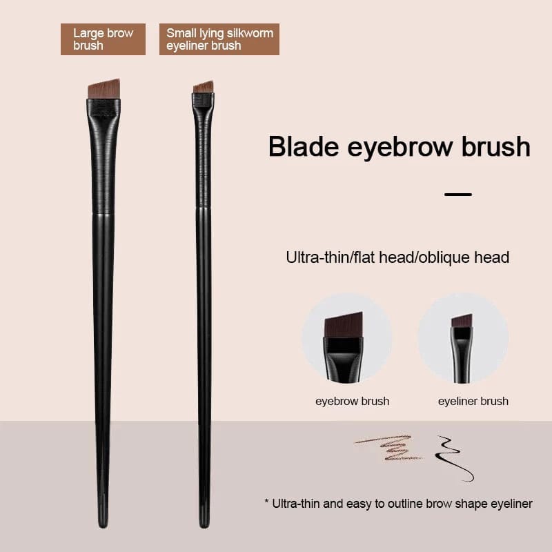 Kuas MAC Alis Hitam Eyeliner Pen Eyebrow Brush Bahan Sintetis Super Tipis Untuk Alat Makeup