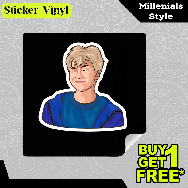 

Stiker Sticker BTS RM Cute Kim Nam-Joon Artis Korea Terkenal Aesthetic Bahan Vinyl Satuan Anti Air