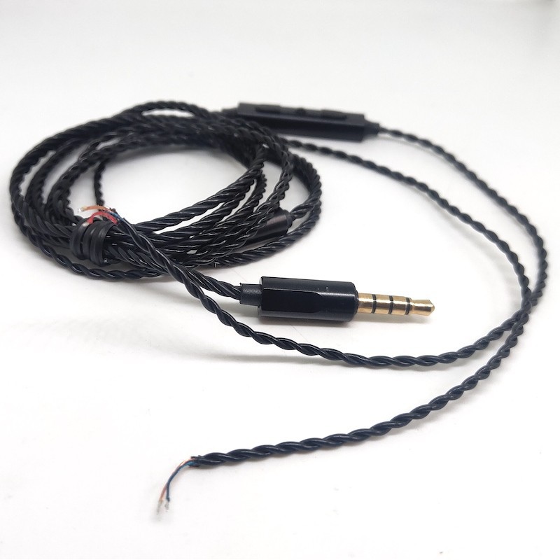 Smooth Braid New OFC Earphone Cable Replacement With Volume Control