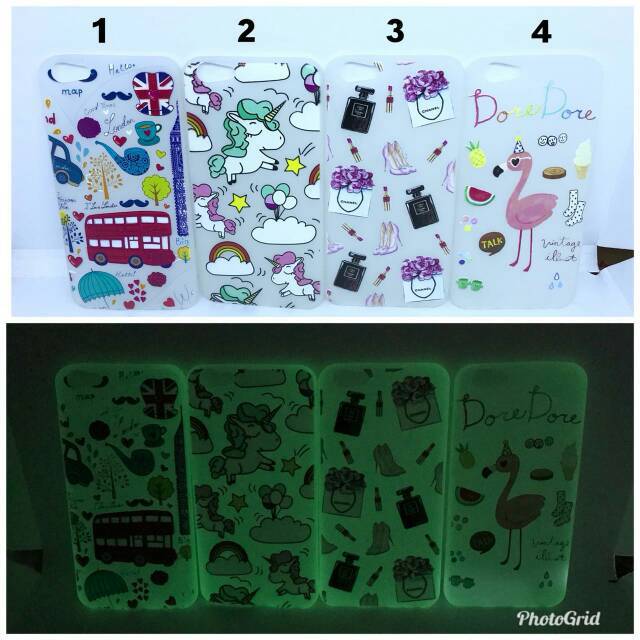 Soft case glow in the dark For samsung j1 ace,  j2 prime,  j7, j3 pro,  j5 pro,  j7 pro