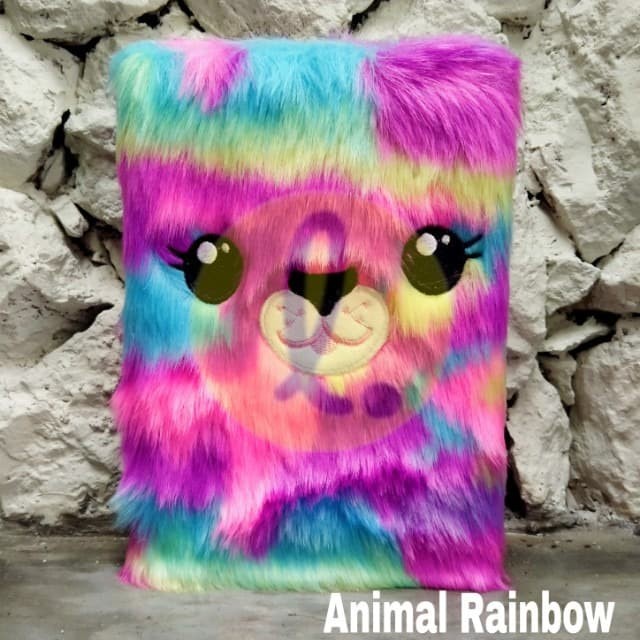 misi- Buku tulis Bulu Diary Agenda lucu kado ultah unik keren korea