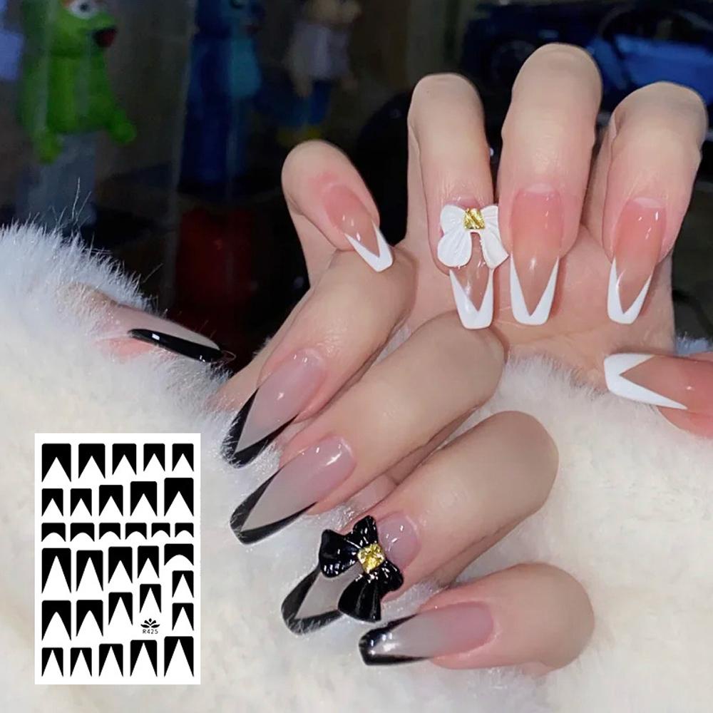 Mxbeauty Stiker Kuku DIY Tahan Air Model Simpel Untuk Wanita