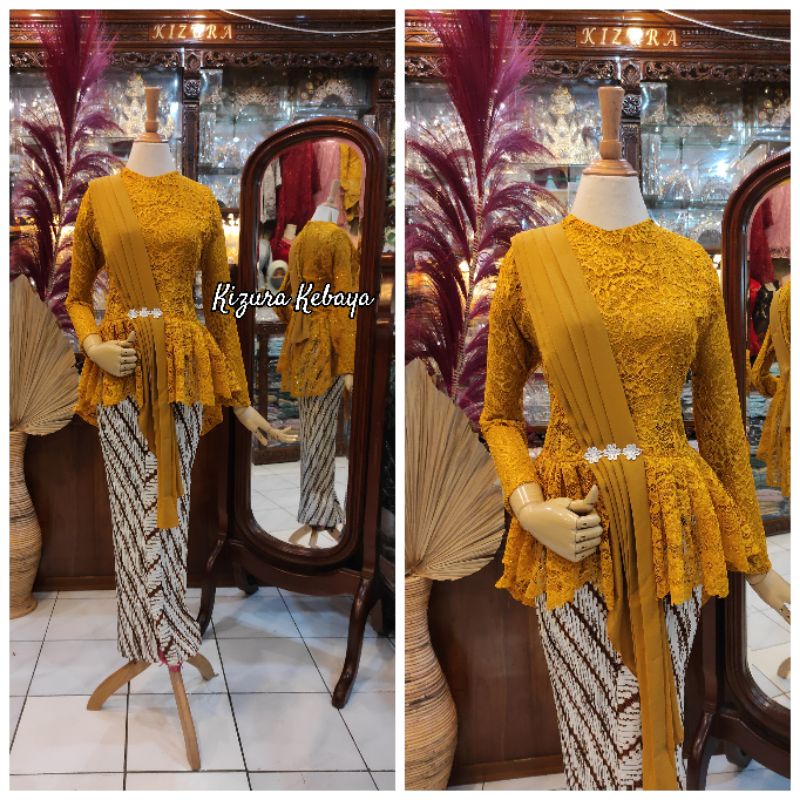 Baju Kebaya Wisuda/Kebaya Modern Atasan-Gold