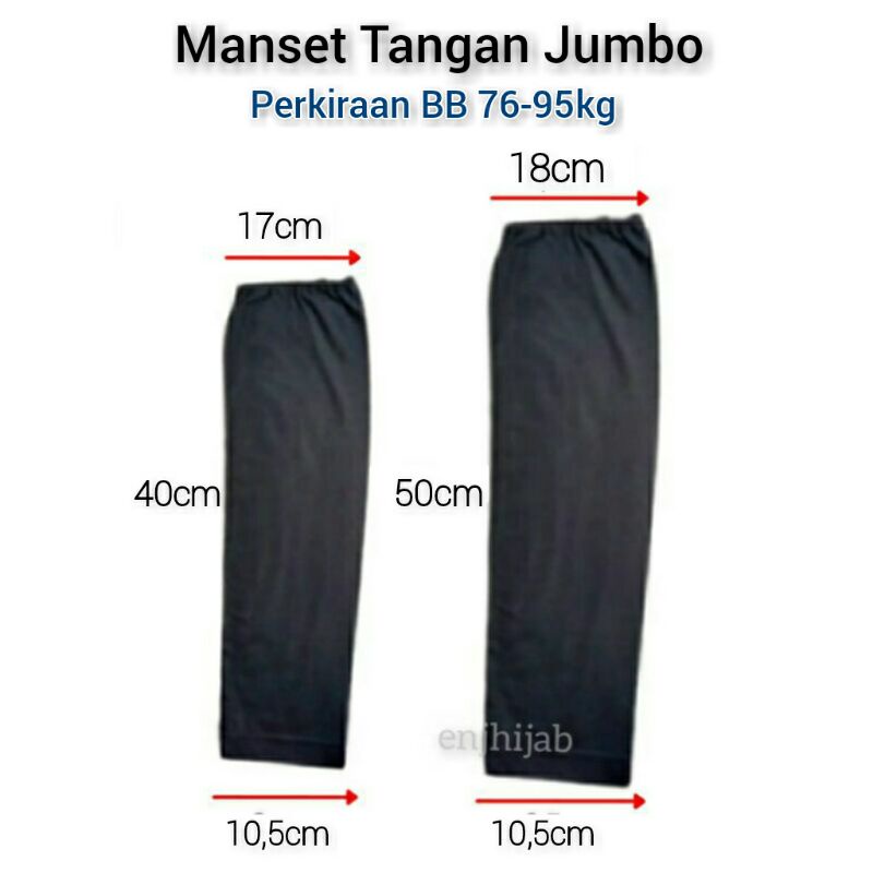 BIG SIZE MANSET TANGAN JUMBO / MANSET LENGAN PANJANG PRIA DAN WANITA / MANGSET TANGAN JUMBO RAYON