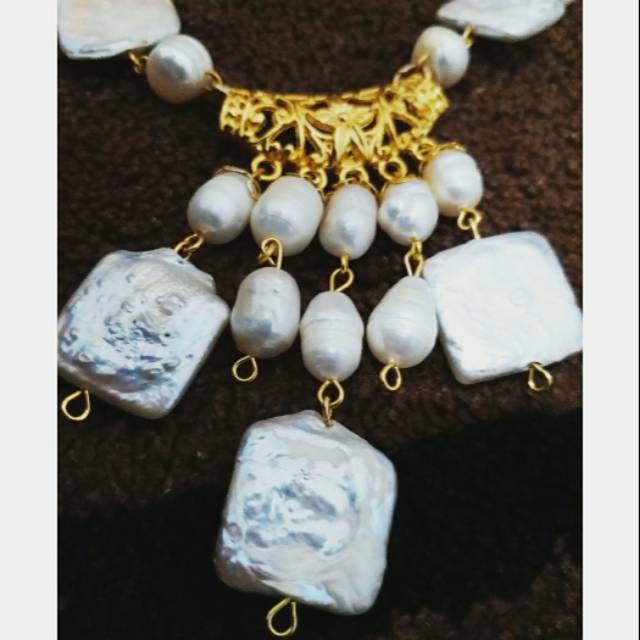 Kalung baroq mutiara keshi