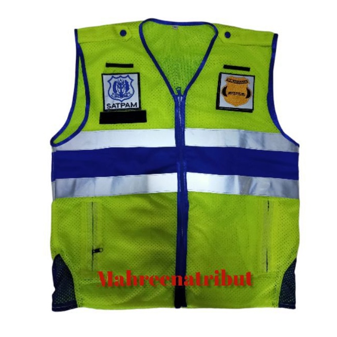 rompi jala tipis satpam terbaru/rompi satpam murah/rompi satpam logo bordir