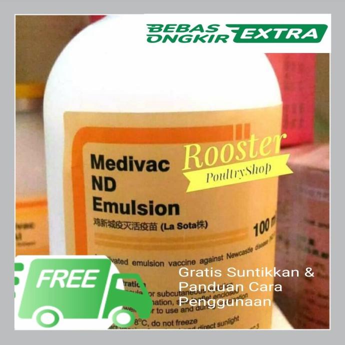 Vaksinasi Vaksin Ayam ND Emulsion Pencegahan Tetelo Ayam 100ml