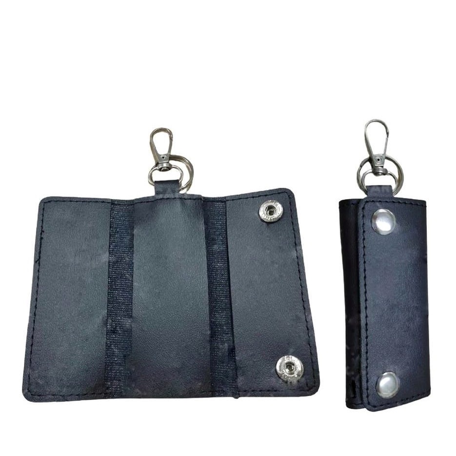 Dompet STNK Slim Minimalis Kulit Gantungan Kunci Mobil Motor PREMIUM Leather Car Key Pouch