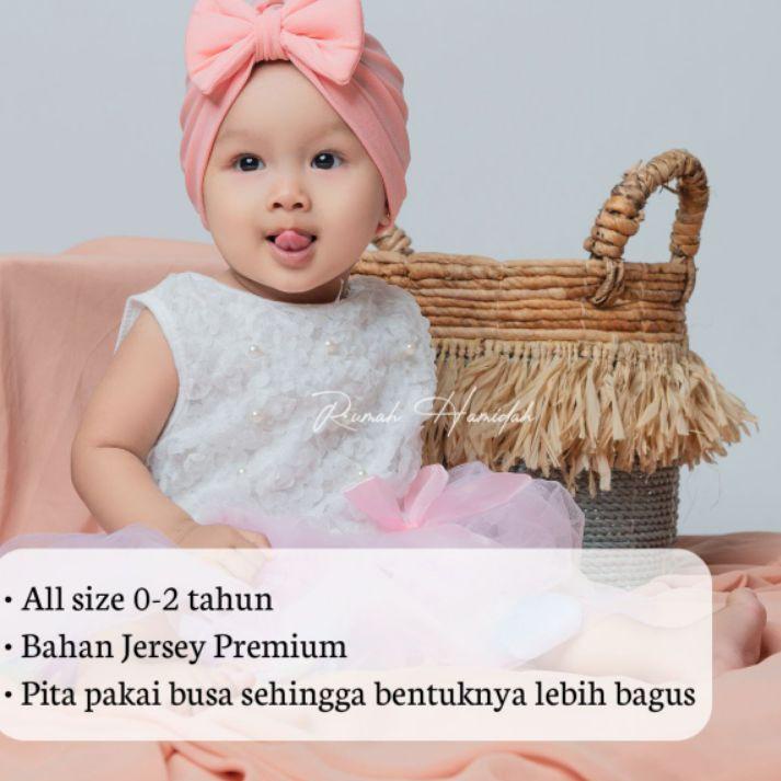 ₵ TURBAN PITA POLOS KERPUS BAYI PEREMPUAN LUCU PENUTUP KEPALA BABY PREMIUM CIPUT BANDANA BANDO ANAK