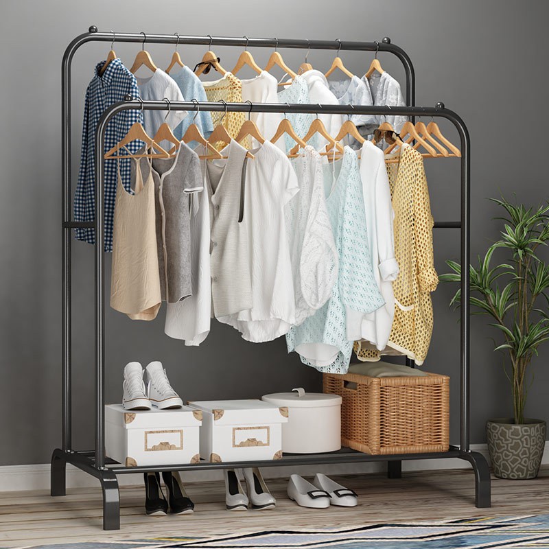 Stand Cloth Hanger Double Pool /Stand Hanger Gawang Double Rack