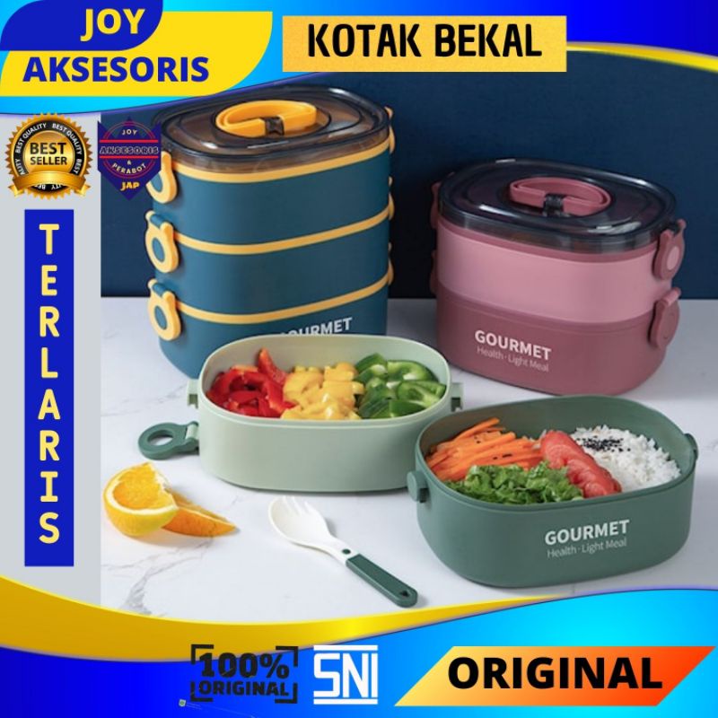 BEST SELLER Kotak Bekal Makan Korea VIRAL PREMIUM Lunch Box Rantang nasi Plastik Wadah Tempat bekal 