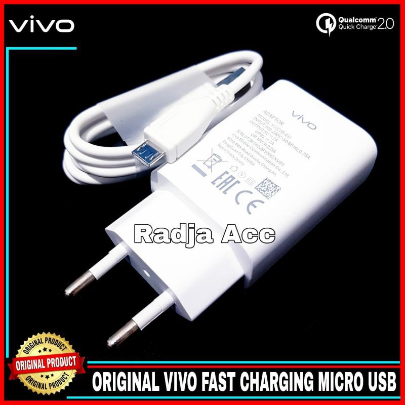 Charger Vivo Y20s ORIGINAL 100% Fast Charging Micro USB 18 Watt