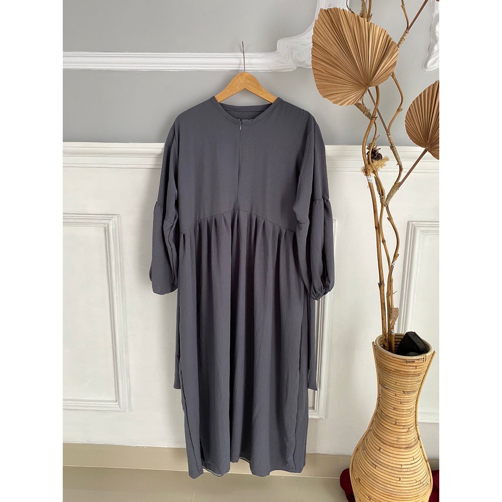 midi dress/ midi dress wanita/ midi dress crinkle/ midi dress jumbo