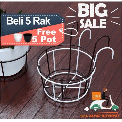 Rak Pot Bunga Gantungan Pot Bunga