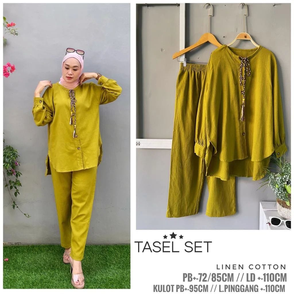 TASEL SET/BAJU DAN CELANA POLOS/SETELAN WANITA TERBARU