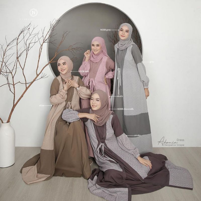 Gamis Nadheera Luxury Adonia Dress Cleopatra Crepe