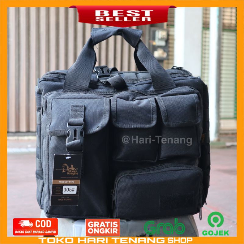 TAS SELEMPANG 305 HITAM TAS LEPTOP IMPORT