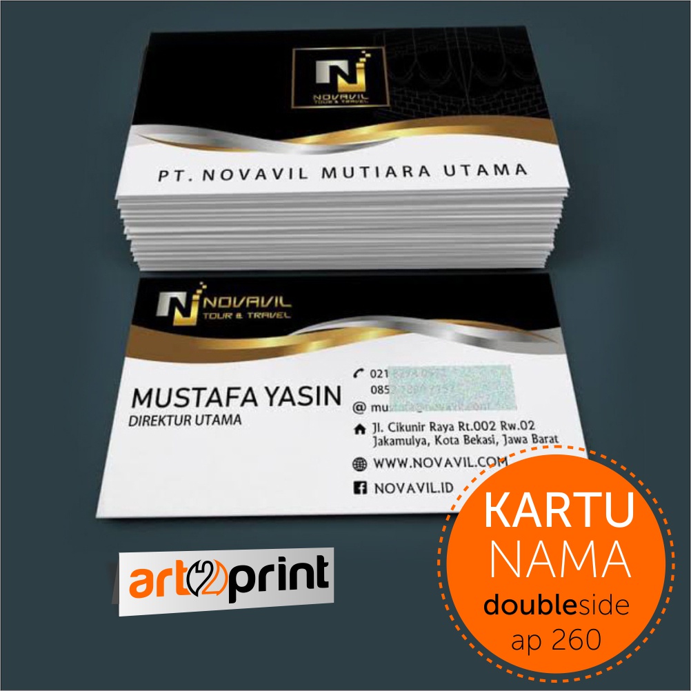 

Kartu Nama Full Color Bolak Balik