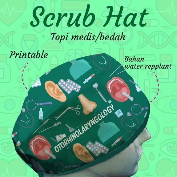 TOPI MEDIS THT / Scrub Hat Motif Printing