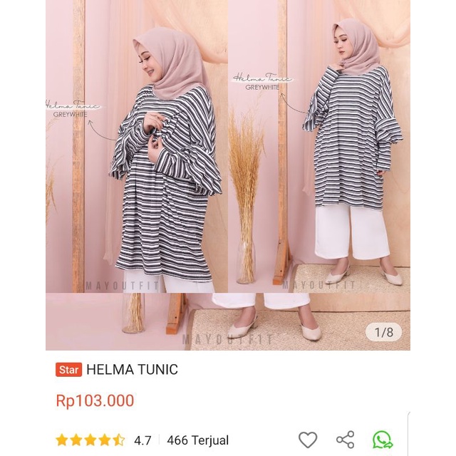 Helma Tunik by Mayoutfit ( Preloved ) Baju Busui Friendly