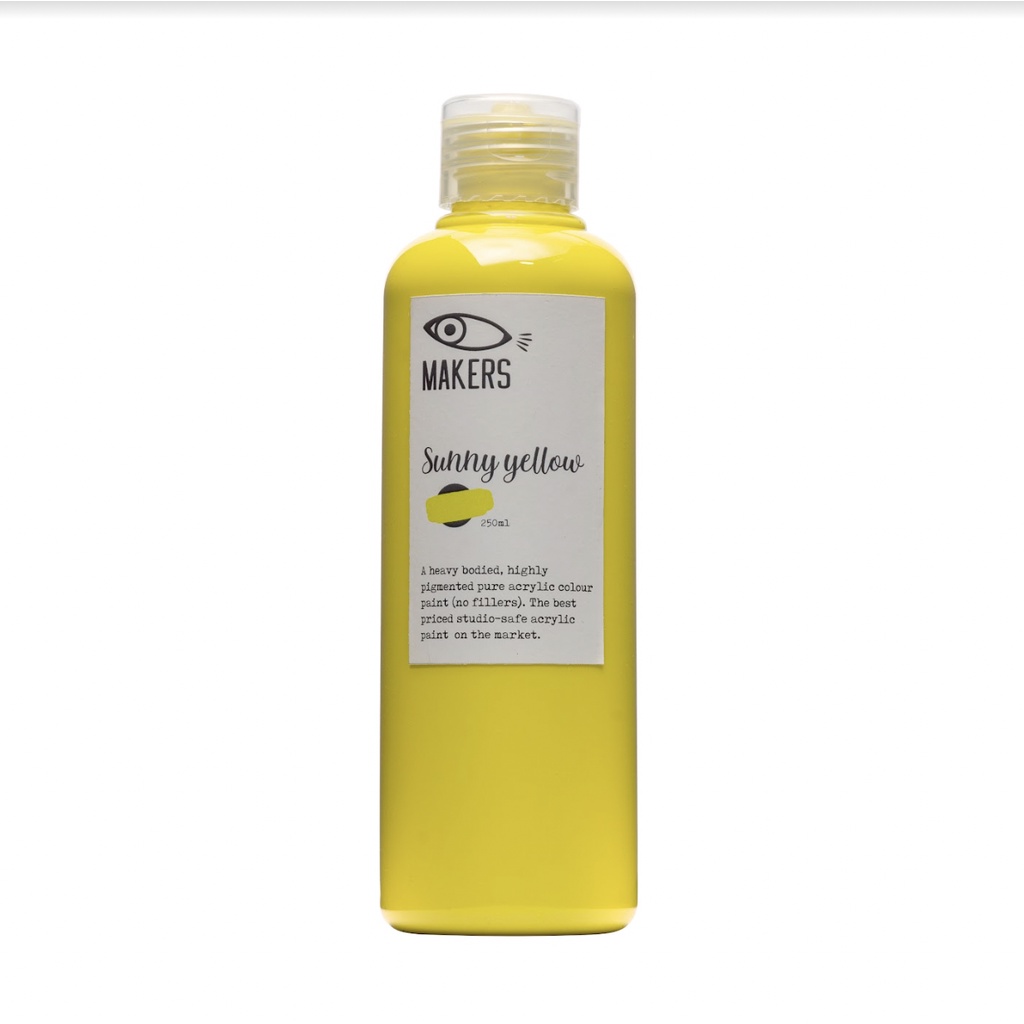 

Sunny Yellow Acrylic Paint 250ml by MAKERS