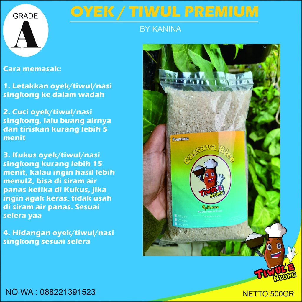 

Nasi Tiwul Instan Kualitas Premium 500GR Pulen Higenis Murah