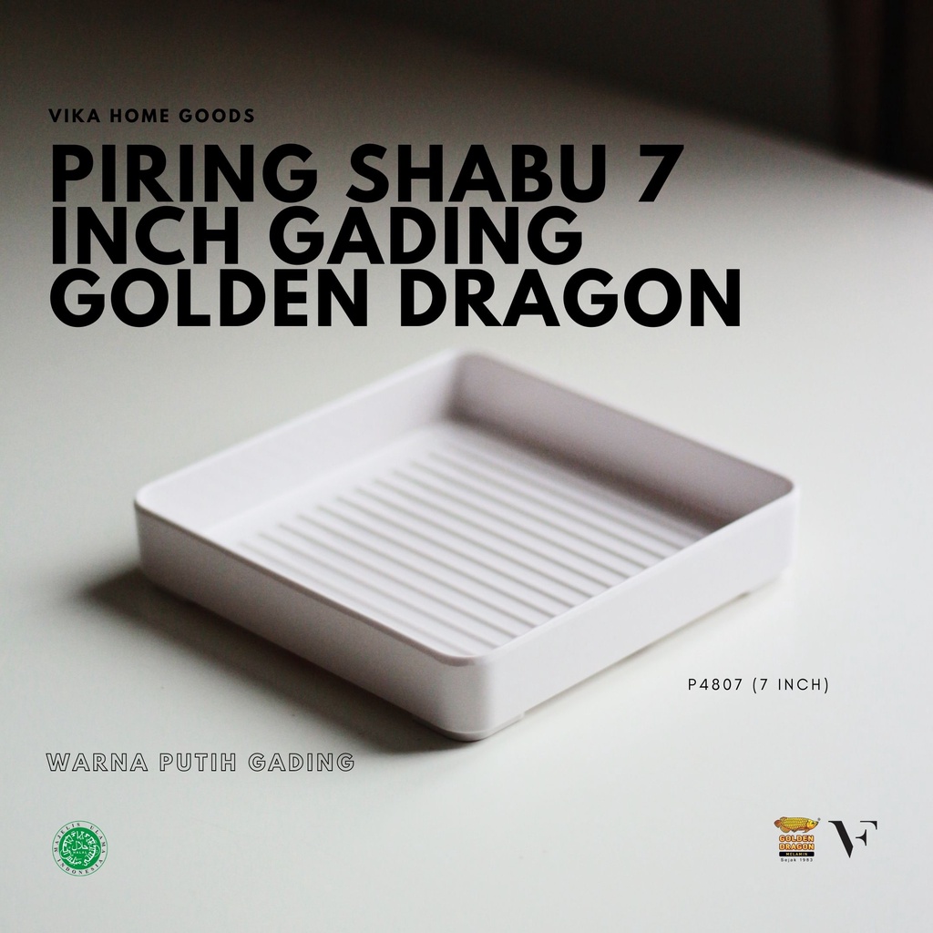 Piring Shabu 7 Inch Gading Golden Dragon Melamine (P4807)