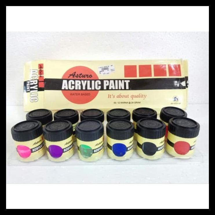 Termurah Cat Akrilik / Acrylic Paint Asturo Set 12 Warna