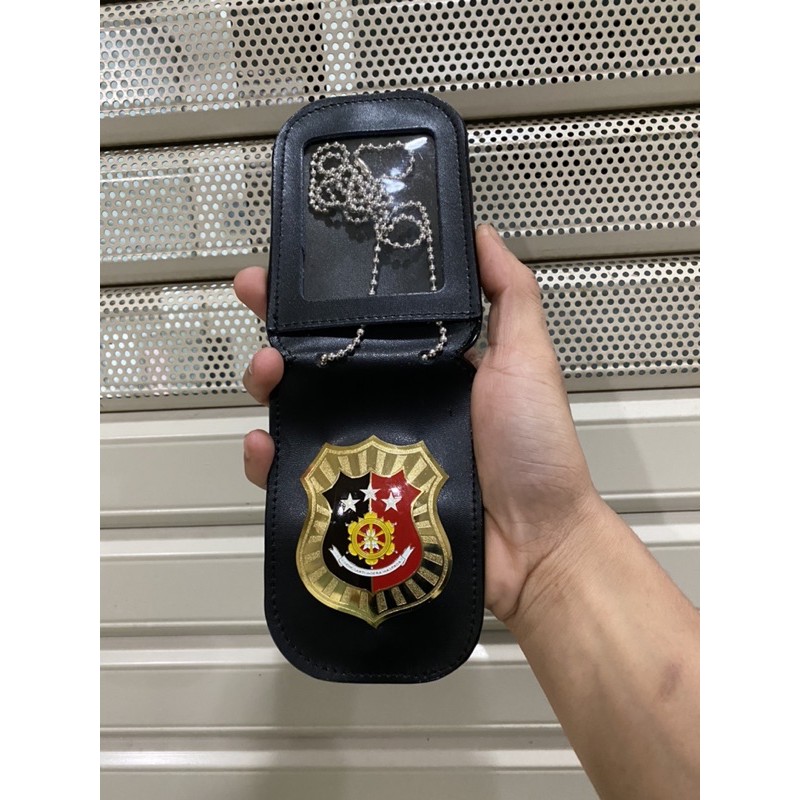 Dompet Kalung Lencana BARESKRIM POLRI Dompet KTA Dompet Kartu Name Tag Bareskrim Kulit