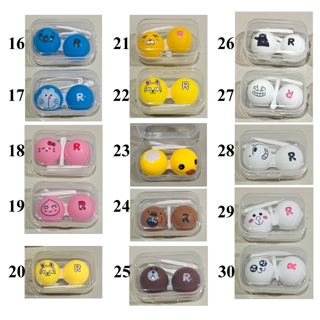Tempat Softlens KARAKTER ANIMAL / Kotak Lensa + Capitan + Tongkat-2