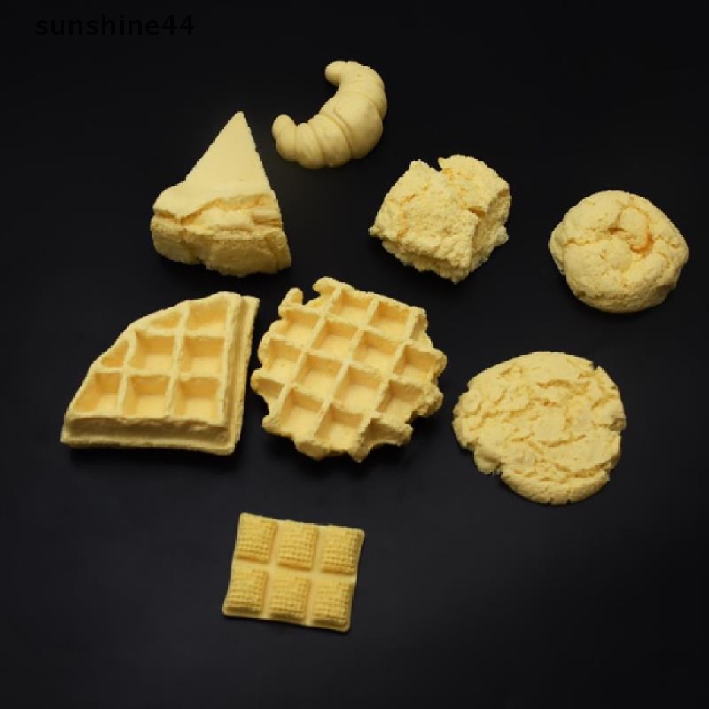 Sunshine Cetakan Waffle / Lilin / Croissant / Donat Bentuk Daun / Buah Bahan Silikon