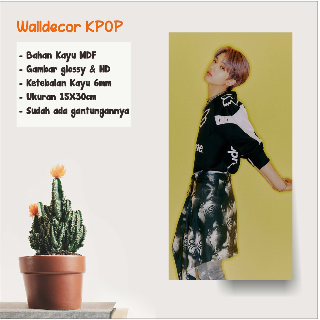 WALLDECOR JISUNG NCT DREAM HOT SAUCE JALAPENO WALL DECOR POSTER KAYU HIASAN DINGDING KOREA GLOSSY