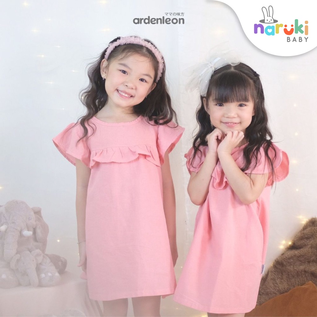 Ardenleon Ruffle Button Dress Arden Leon Gaun Anak Perempuan