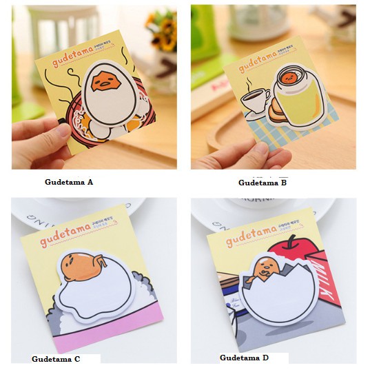 

Jual Sticky notes bentuk gudetama isi 20 lembar - Gudetama A Limited