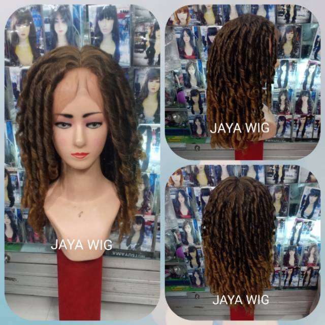 Wig Gimbal Rambut Palsu Wanita Model Keriting Panjang frontlacewig