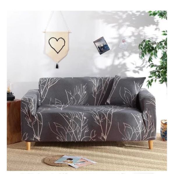 New TM COVER SOFA Tree Forest - Sarung SOFA + Sarung Bantal