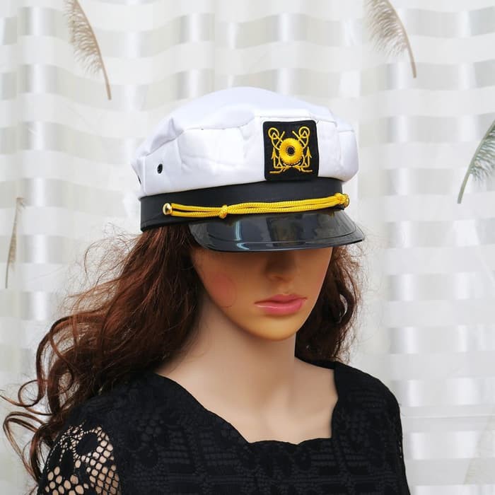 topi sailor navy