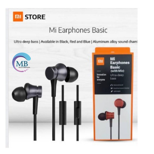 HEADSET Headsfree earphone ORIGINAL XIAOMI PISTON 3 ULTRA DEEP BASS WITH MIC EARPHONE XIAOMI MB228