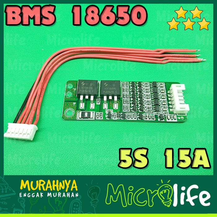 BMS 5S 15A LITHIUM ION 18650 PCM BATTERY MANAGEMENT PROTECTION BOARD