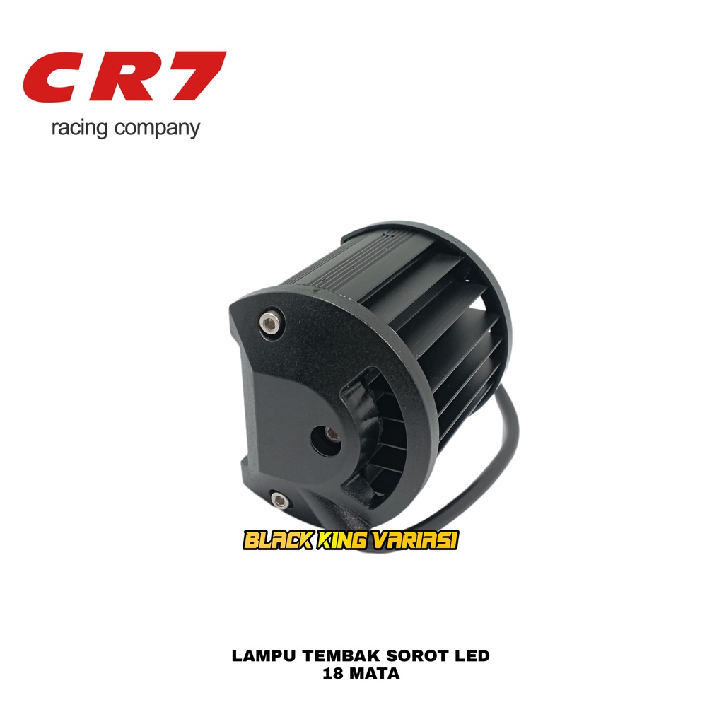 Lampu Tembak Sorot LED 18 Mata CR7 3 Susun LED Touring Motor Mobil Offroad Waterproof