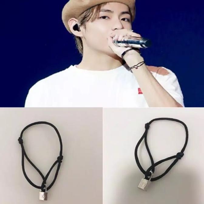 Gelang Tangan Bts V Strap Kepang Gembok Kpop Untuk Pria Dan Wanita