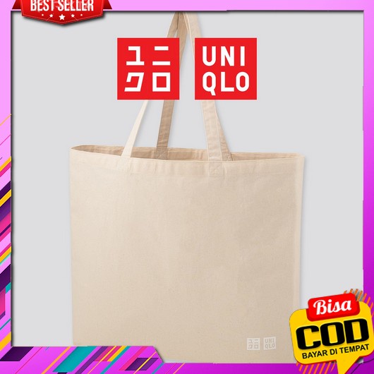 Tote Bag Tebal Tas Totebag Kain Kanvas Resleting Tas Laptop Shoulder B Uniqlo Eco Tote Bag
