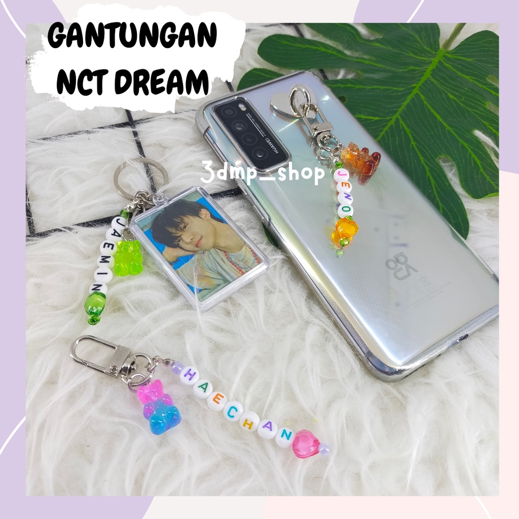 Gantungan kunci nama akrilik keychain nct