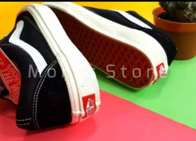 SEPATU43 VANS AUTHENTIC FULL BLACK HITAM COKLAT OLDSKOOL ERA SK8