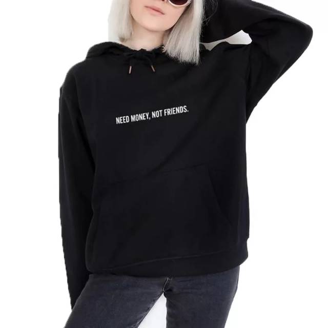 SWEATER HOODIE JUMPER (NEED MONEY NOT FRIENDS)