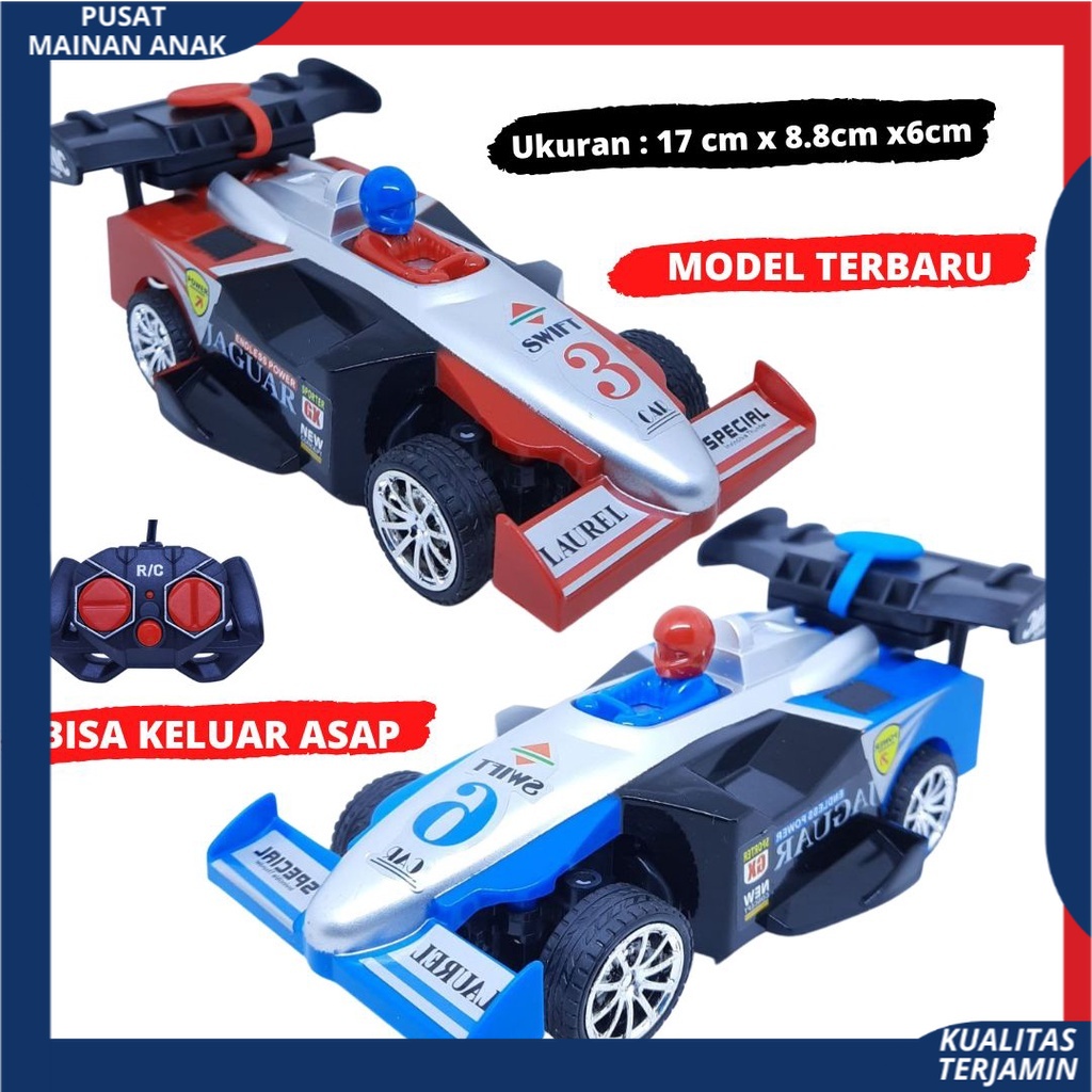 Mainan mobil Balap Racing Bisa Berasap remot kontrol bentuk unik dan aman Keren ber SNI Rc Car Speed