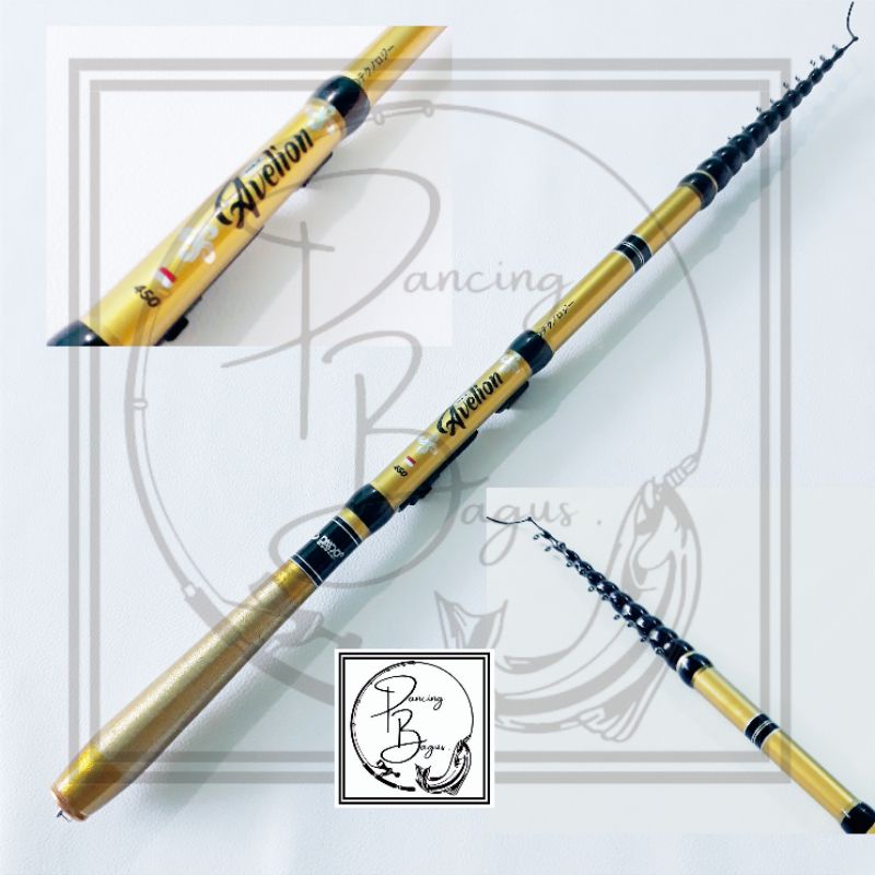 Joran Pancing Tegek Carbon Ruas Pendek Daido Avelion Carbon 450 Set Kolong Murah COD ORI